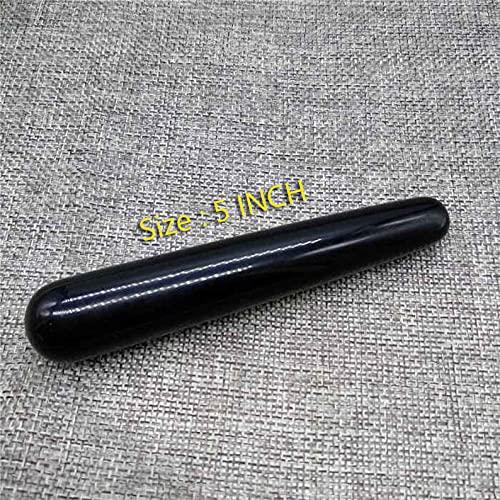 Pinkcity Creation Pinkcity Creation:Handmade Black Obsidion Wand Massager | Massaser for Meditation | Healing Stone | Point Wand | Guasha Stick for SPA Body Eye Neck Back Relax