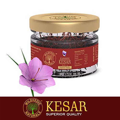 WILDVEDIC NATURALS Wildvedic Naturals Pure Kashmiri Kesar / Saffron - 1 Gram (Original Grade Saffron Threads,Quality Saffron )