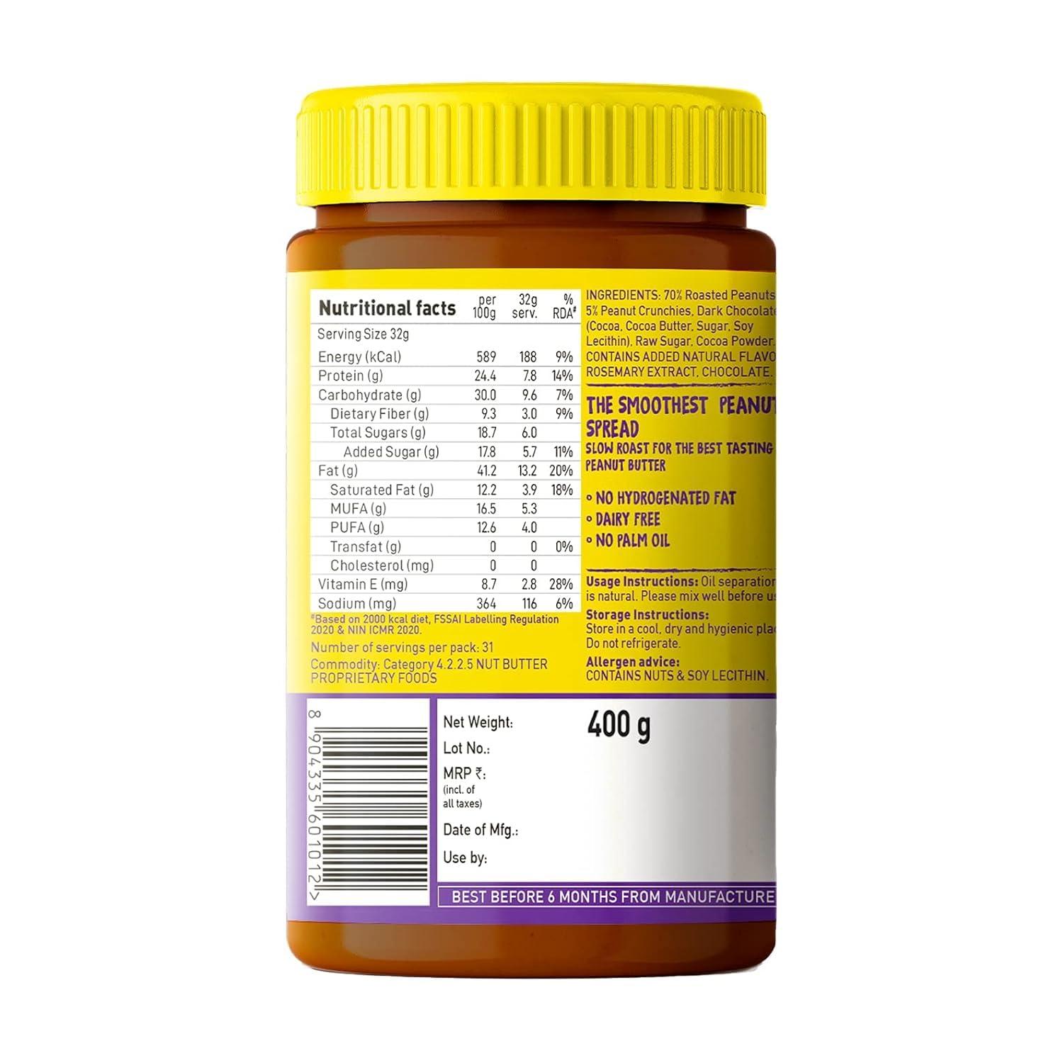 Yogabar Yogabar Dark Chocolate Peanut Butter and Muesli Combo | Dark Chocolate Peanut Butter - (400gm ) | Dark Chocolate Muesli - ( 700gm )