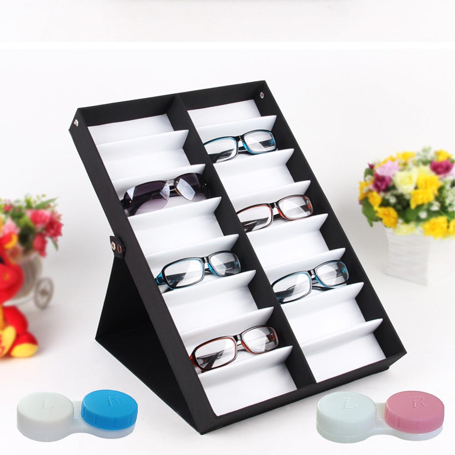 Erewa Erewa 12 Pack Contact lens case Contact Lens Holder Box Soak Storage Kit(Assorted Color)