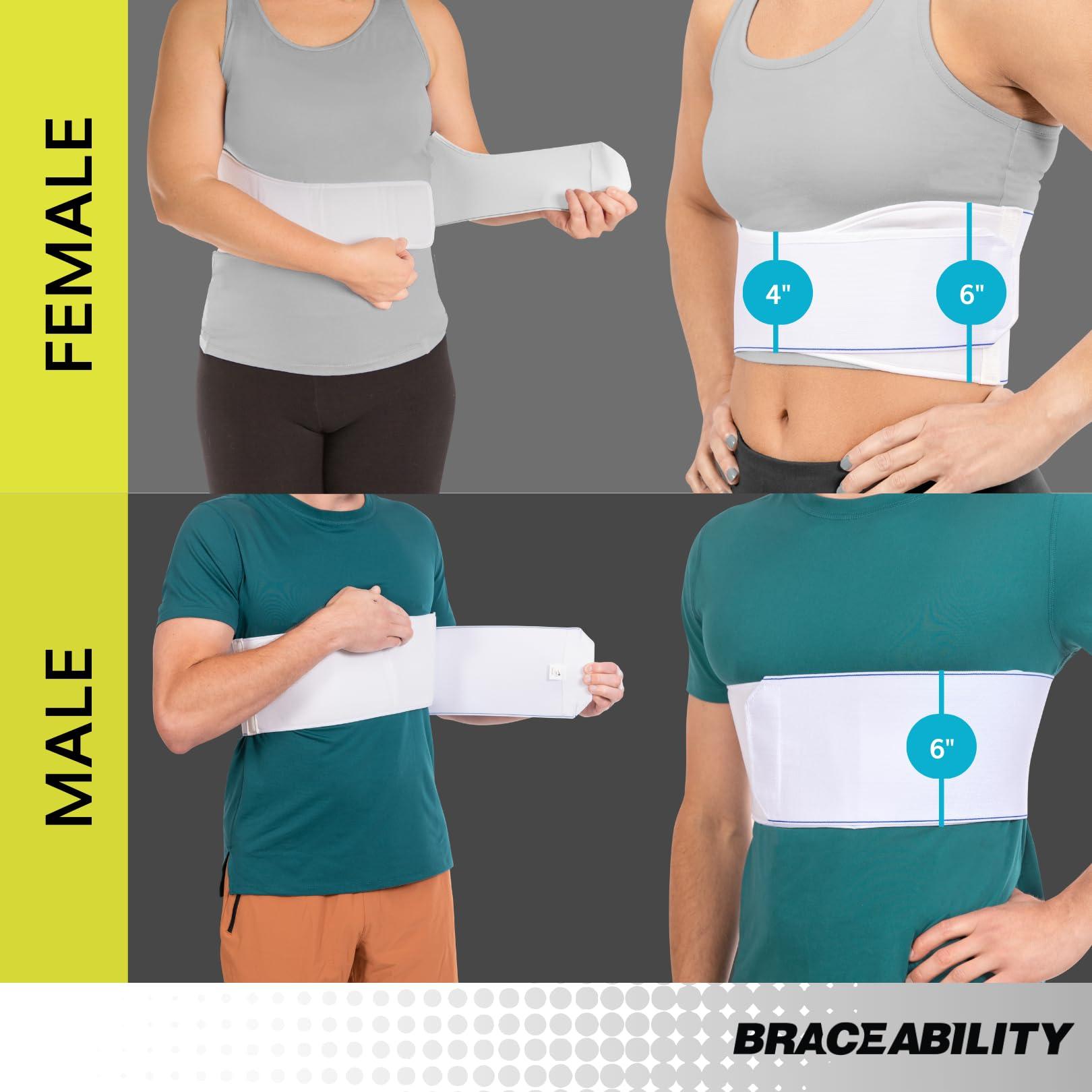 BraceAbility Universal Male : BraceAbility Rib Injury Wrap for Sore Or Bruised Ribs-Male