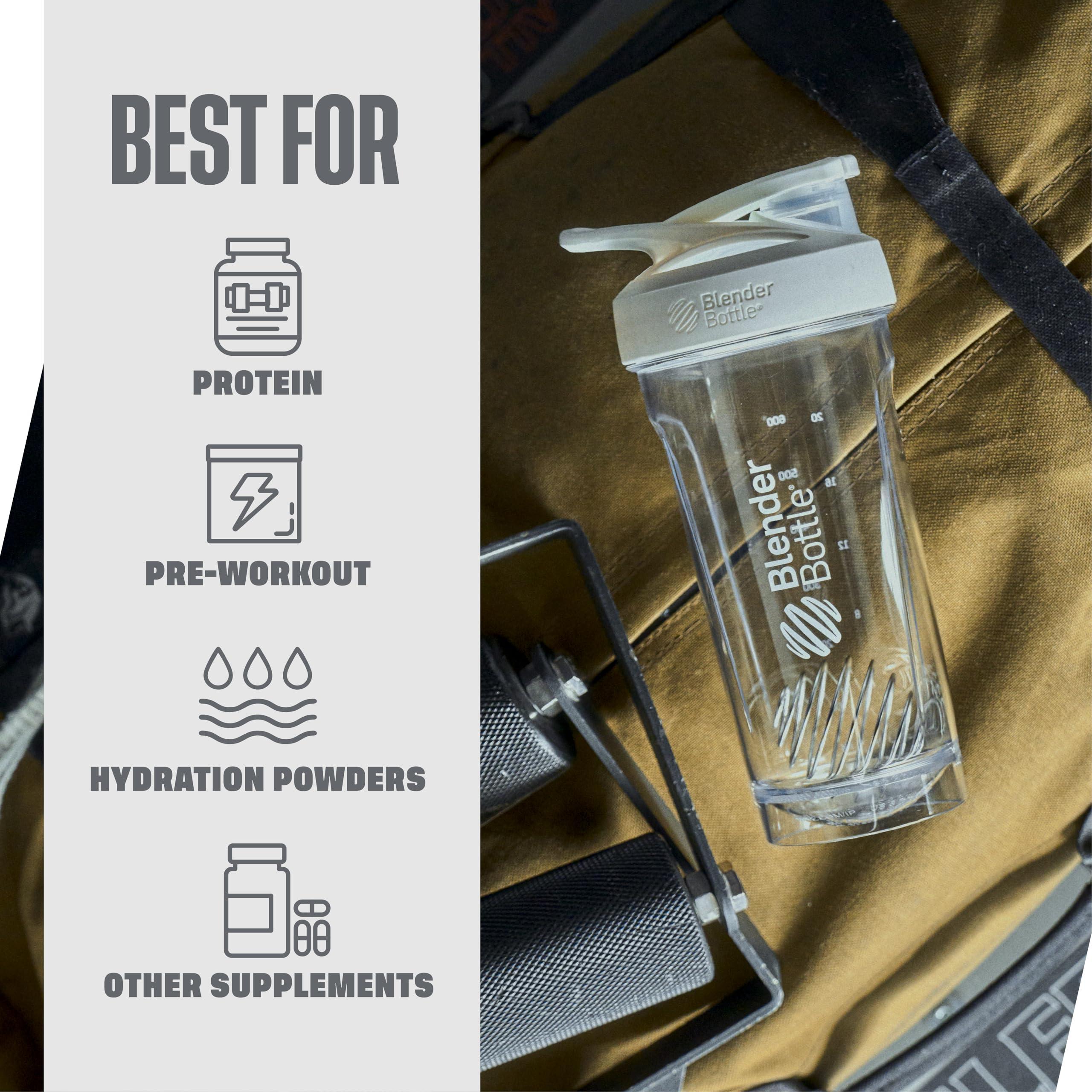 Blender Bottle BlenderBottle Strada Shaker Cup Perfect for Protein Shakes and Pre Workout, 28-Ounce, White