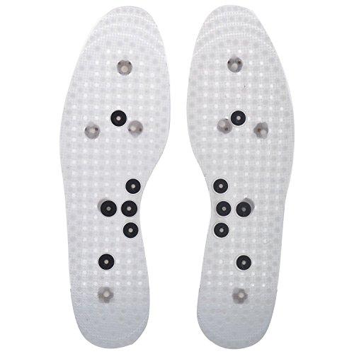 Cure18 Cure18 Magnets Acupressure Health Care Product ACM Magnetic Shoe Sole (Free Size, White)