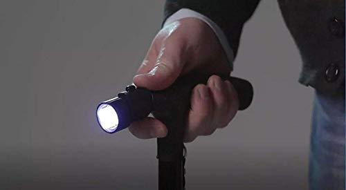 Vidhi Sales Vidhi sales Foldable Walking Stick 4 Head Pivoting Stick with Built In LED Lights