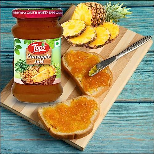 TOPS TOPS Pineapple Jam - 475 gm | From selected Pineapples| Provides a burst of fruity flavour.