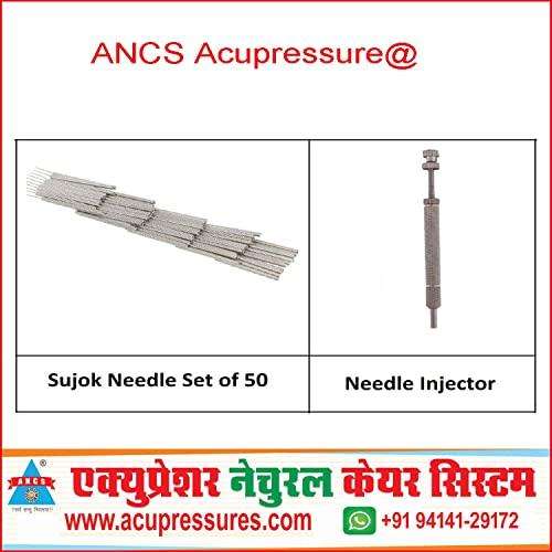 ANCS ANCS Sujok Acupressure Needle Inserter with Sujok Needle (Total Set of 50 Needles)