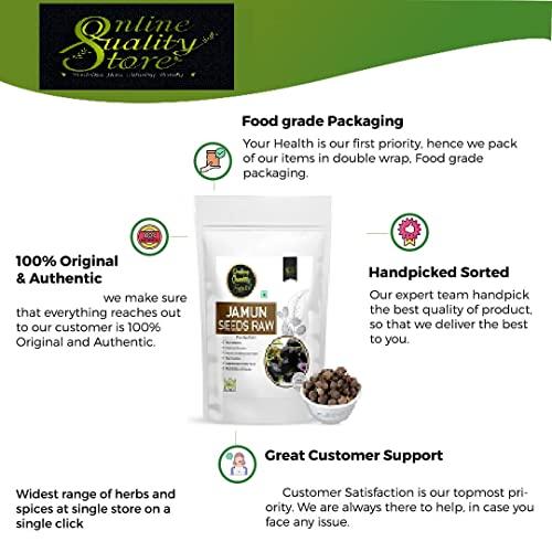 Online Quality Store Online Quality Store Raw Jamun Seed 100gm| Elderberry seeds| Eugenia Jambolana Seeds | Black Berry Seeds| Supports Sugar Control | Helps in Detoxification | Act as Blood Purifier