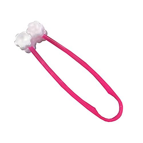 TEHAUX Face Massage- 2pcs Cat Roller Relaxer Silicone Grooming Brush Tool Face- Lift Legs Massage Rose Red