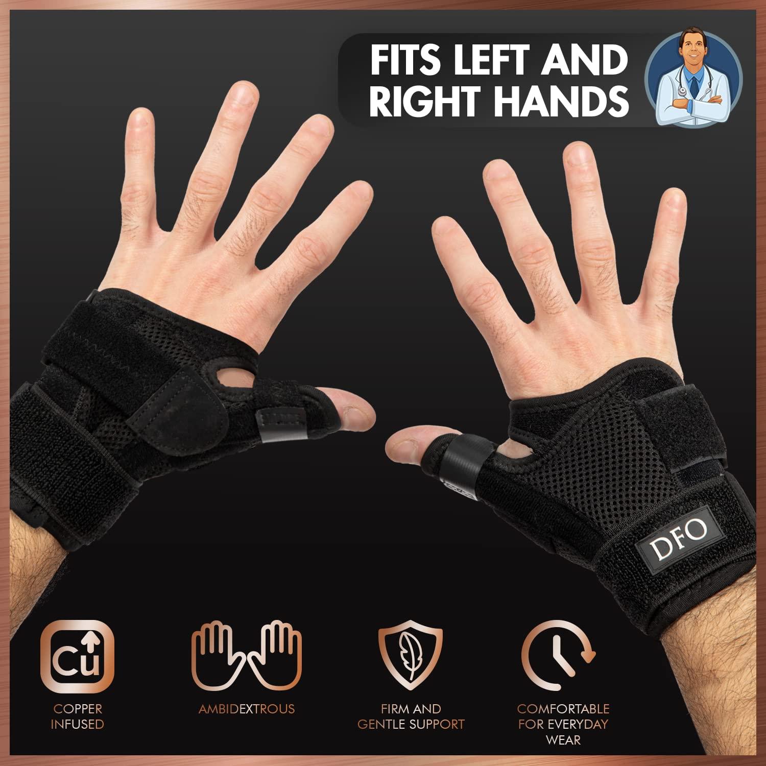 Dr. Frederick\'s Original Dr. Frederick\'s Original Copper Thumb Brace - 1 Brace - CMC Spica Splint for De Quervains Tendonitis, Arthritis, Injury, Pain Relief - Thumb Wrist Stabilization - Left or Right Hand - Fits Men and Women