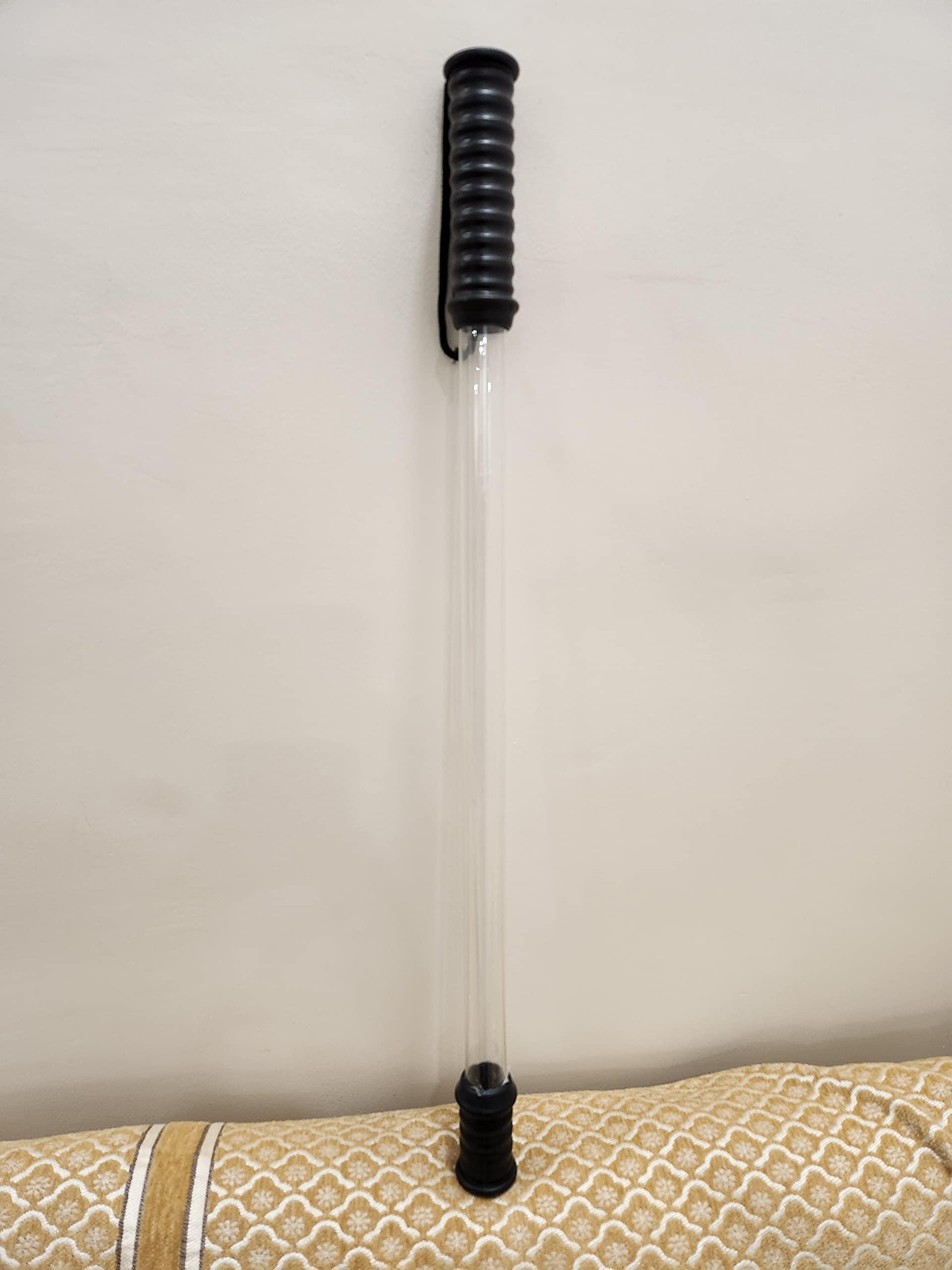 Rana Creation Mart Rana Polycarbonate Safety Stick (Pack of 1) High Impact Resistance,Light Weight, Scratch Proof, Anti Slip Bottom Security Stick/Fiber Rule/Fibre Stick/Police Fiber Stick/Walking Cane/Walking Rule