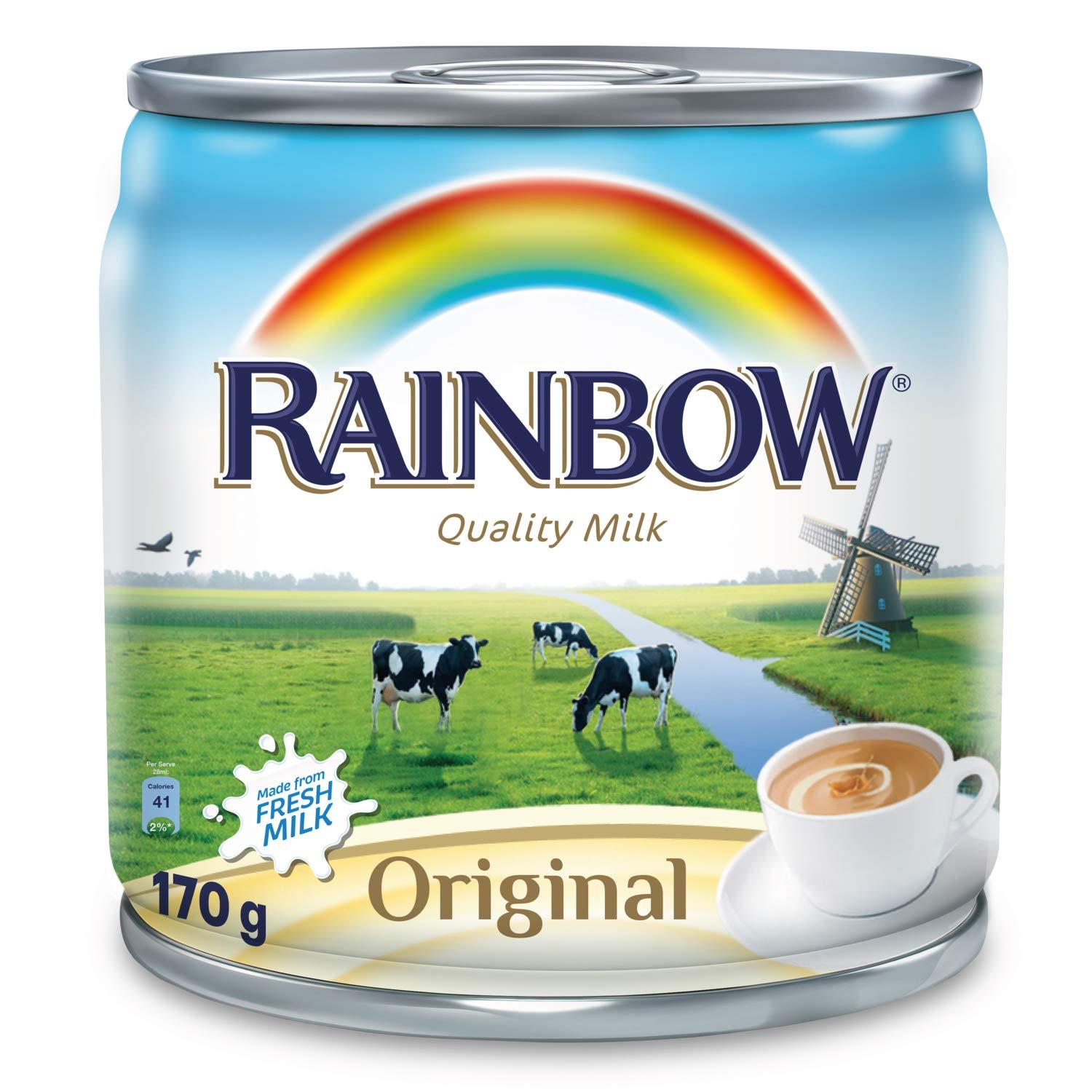 Rainbow Rainbow Full Cream Sterilized, Evaporated Milk, 160 Millilitre - Cream