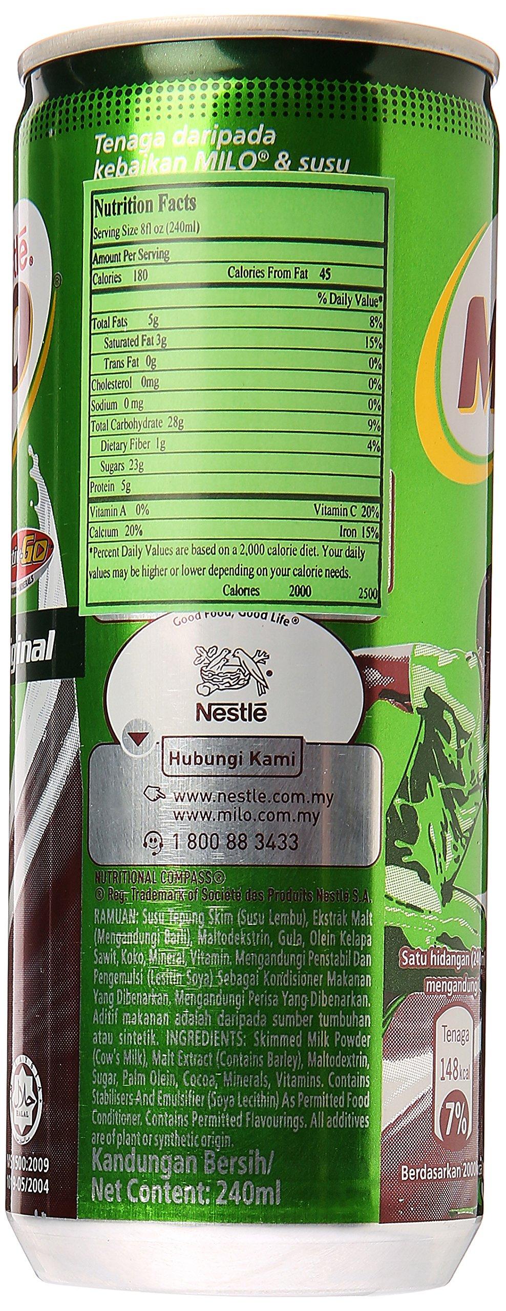 MILO Milo Original Malt Drink Can, 240 ML