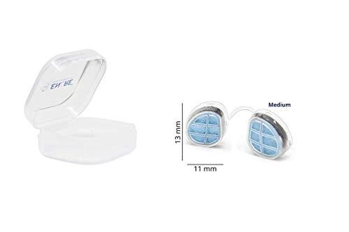 Clenare CLENARE Invisible Nasal Filter Body with Pre-installed Filters, Washable and Reusable Nose Mask Pollution Filter, Pack of 1 Pair (Medium Round)