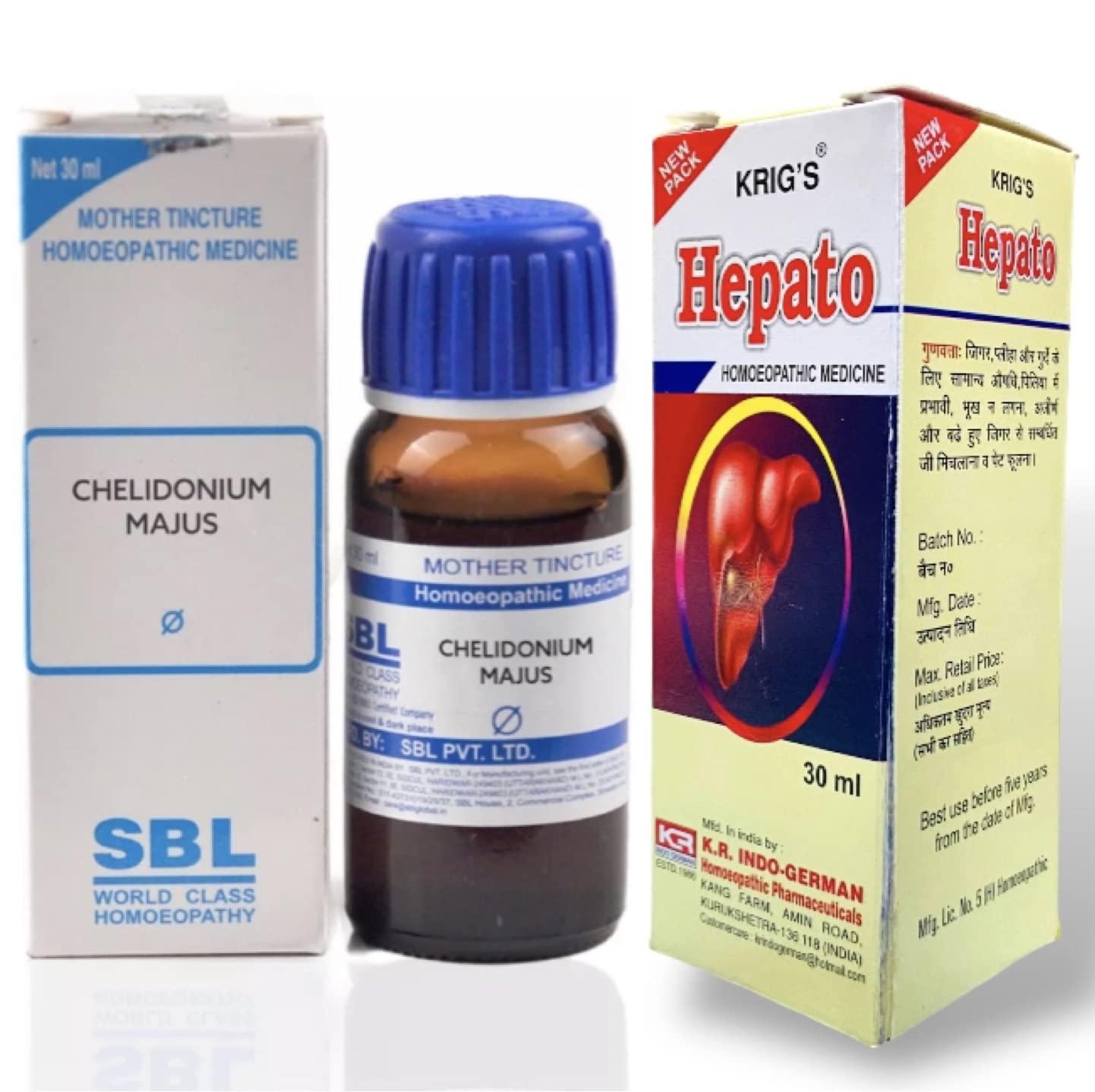 KRIG'S KRIG\'S Sbl Chelidonium Majus Mother Tincture & Hepato Liver Detox Drop Combo