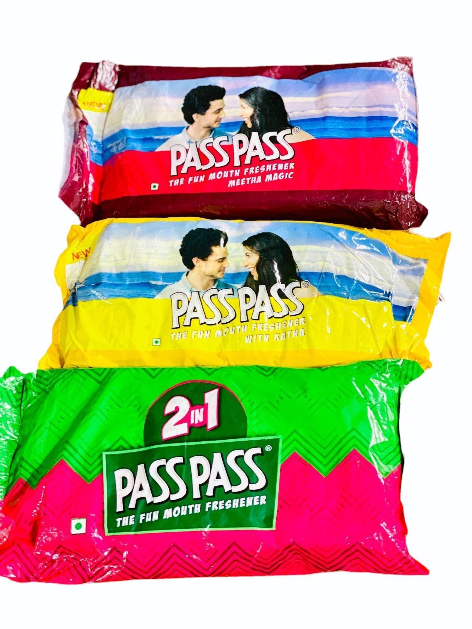 Generic Pass Pass Mouth freshener RS 1/- COMBO SET 300 PIECES ( Katha,Meetha Magic and 2 in 1 flavour pack)