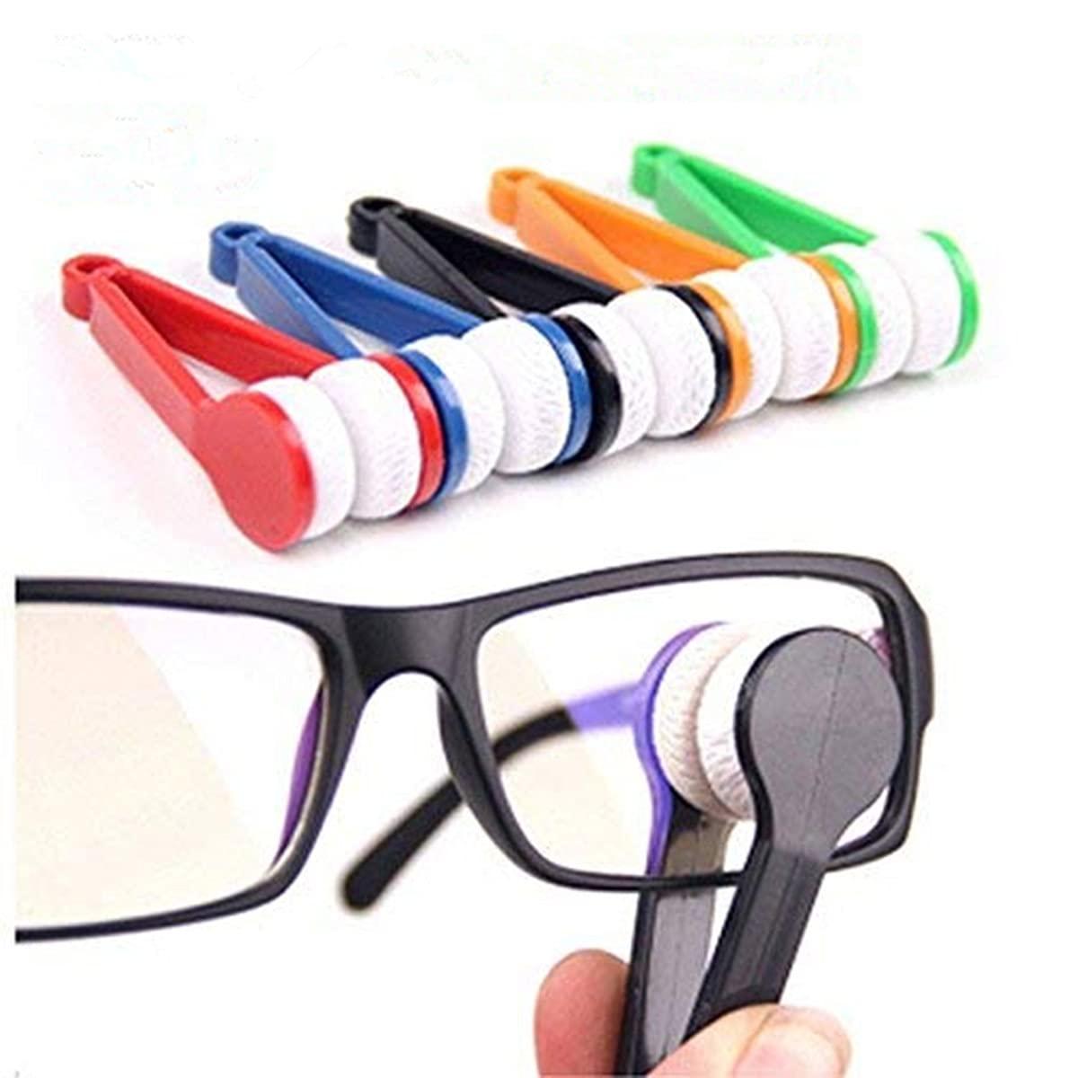 The Flash Store 12 pcs Mini Sun Glasses Eyeglass Microfiber Spectacles Cleaner Brush Cleaning Tool,Random Color (12)