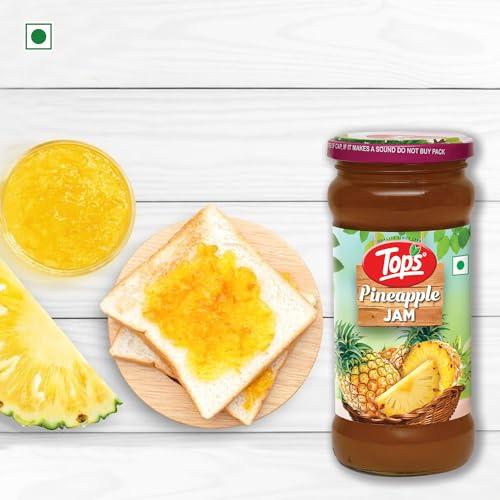 TOPS TOPS Pineapple Jam - 475 gm | From selected Pineapples| Provides a burst of fruity flavour.