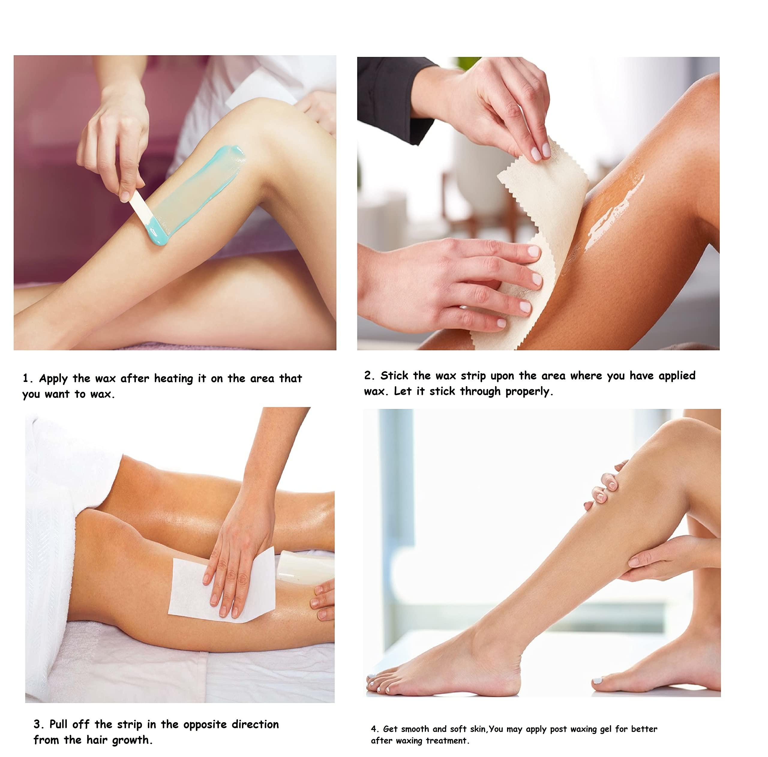 BODYCARE The Body Care Microwavable Lemon Honey Cold Wax - 200g (Pack of 4) | Refreshing Hair Removal