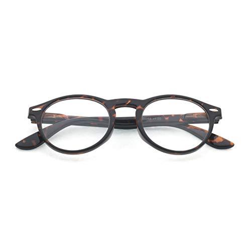 TIZIANO TIZIANO New Age Reading Glasses with Spring Hinge (Model: 165064 Tortise shell +1.00 with Round Eye shape)