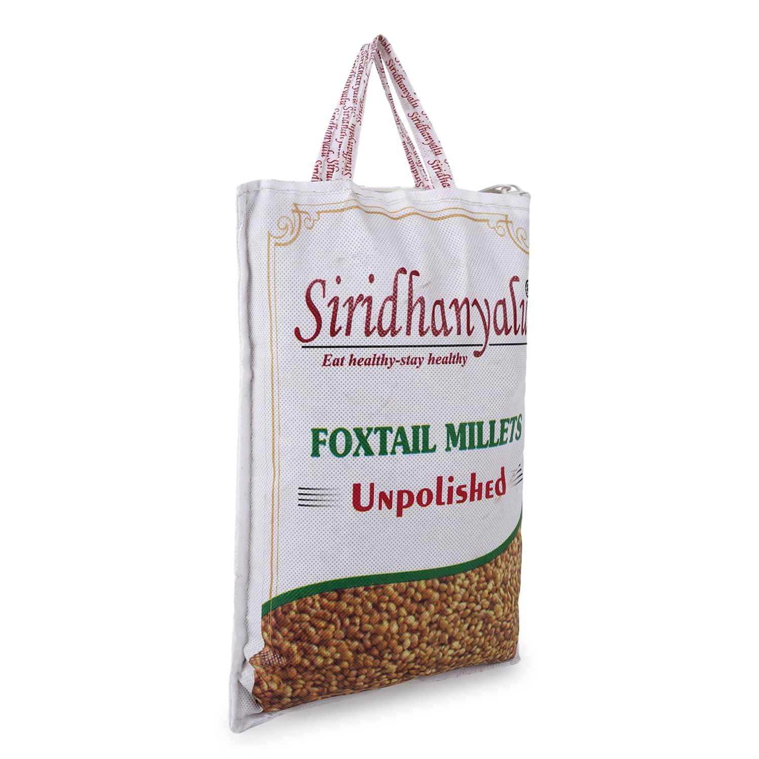 siridhanyalu Siridhanya Unpolished and Organic Foxtail Millets 920gm pack, Gross wt 1000gm) Organically Grown from Karnataka