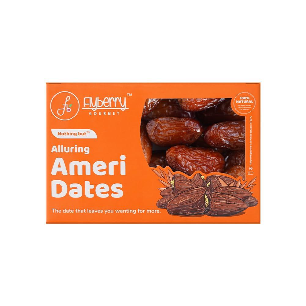 Flyberry Gourmet Flyberry Gourmet Ameri Dates (Khajoor/Khajur) 200g | 100% Natural | Rich in Calcium, Iron and Potassium | Instant Energy