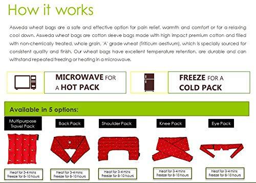 Asweda Hot & Cold Bags Asweda Hot & Cold Reusable Wheat Bags for Shoulder Pain Relief. Natural Therapy, Microwaveable. Chemical Free Pain Relief & Relaxation. Muscle, Joints, Swelling, Injuries | Heating, Ice Pack (Blue)