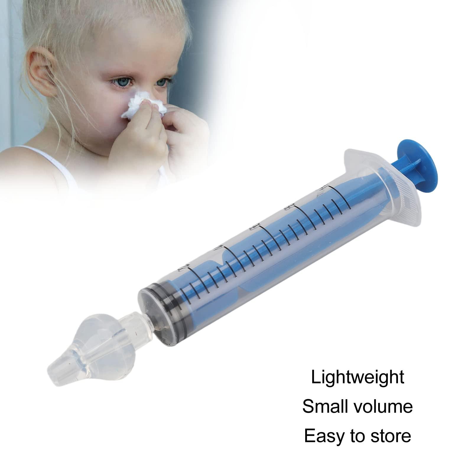 Kufoo Syringe Nasal Irrigator, Rinse Infant Nasal Irrigator Controllable Pressure for Child for Home (Blue)