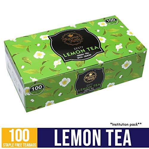 Karma Kettle Karma Kettle Lemon Tea Unbleached and Staple-Free Teabags with Natural Flavourings (100 Double Chambered Teabags), 200 g