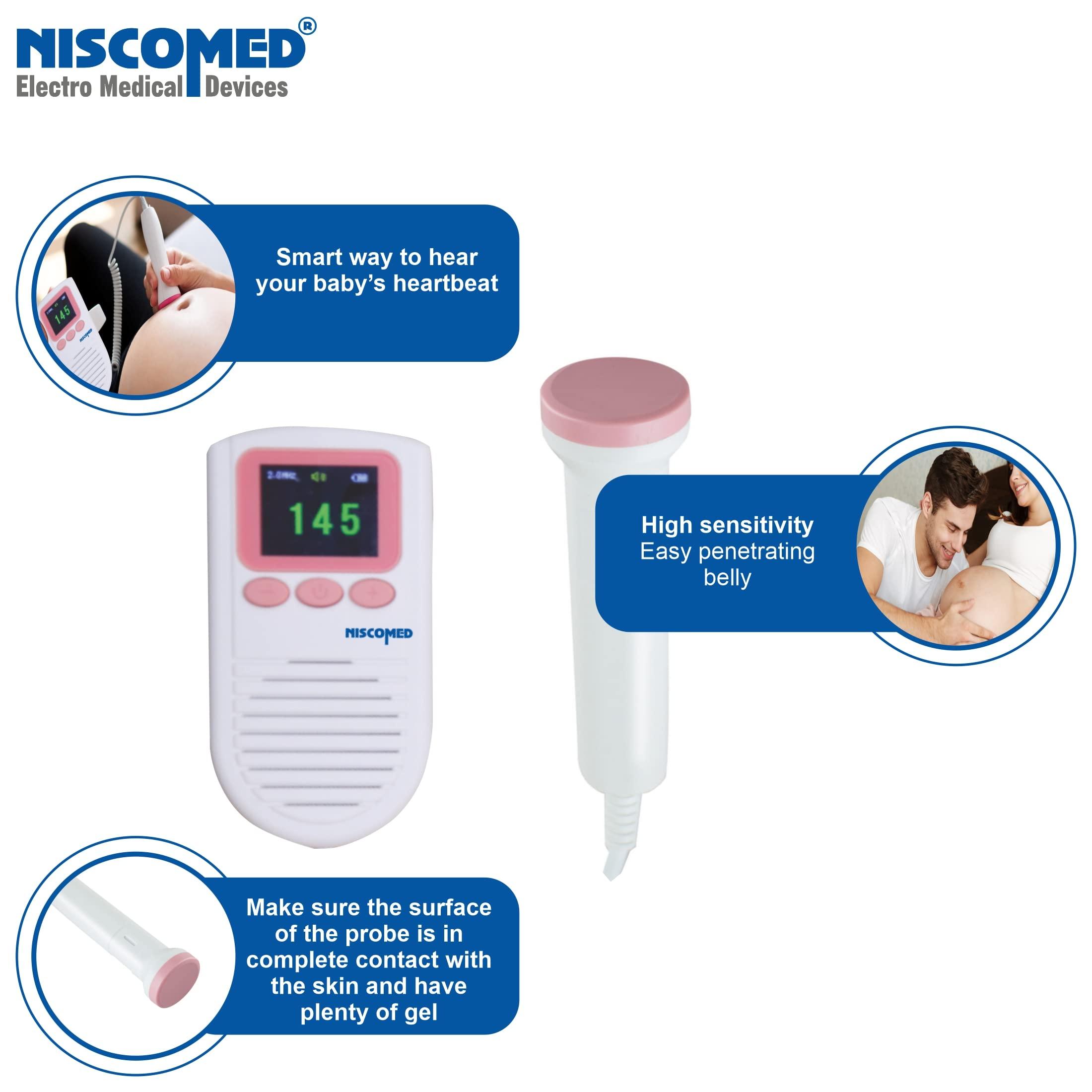 NISCOMED Niscomed Professional Ultrasonic Fetal Doppler With Build-In Speaker (ND-105)