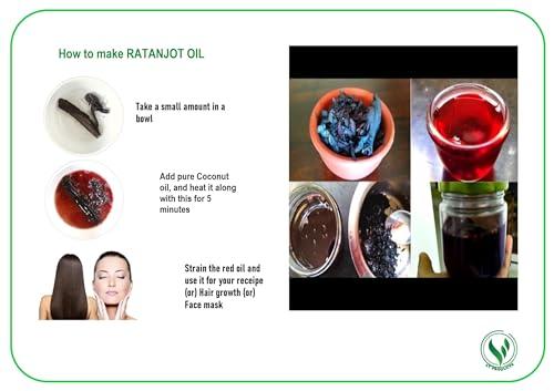 3V PRODUCTS 3V PRODUCTS Ratanjot Root 50gm - Alkanet Root - Alkanna Tinctoria For Cooking, Hair Fall, Hair Growth, Skin Burns