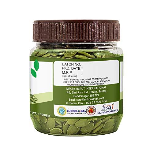 MR. KOOL Organic Natural Raw Pumpkin Seeds for Eating 100g | Organic Kashmir Saffron 1 gm Original Kesar Premium A++ Grade | 101g Combo |
