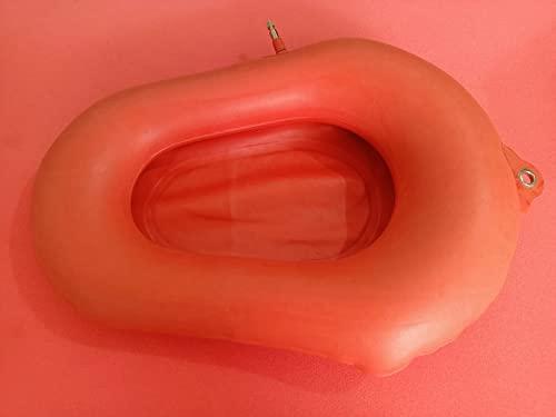 Body Fitness Portable Bedpan, Inflatable Cushions Potty for Hospital Elderly Bedridden, Washable Inflation Bed Pans for Females, Inflatable Stool Toilet Nursing Toilet(Red)