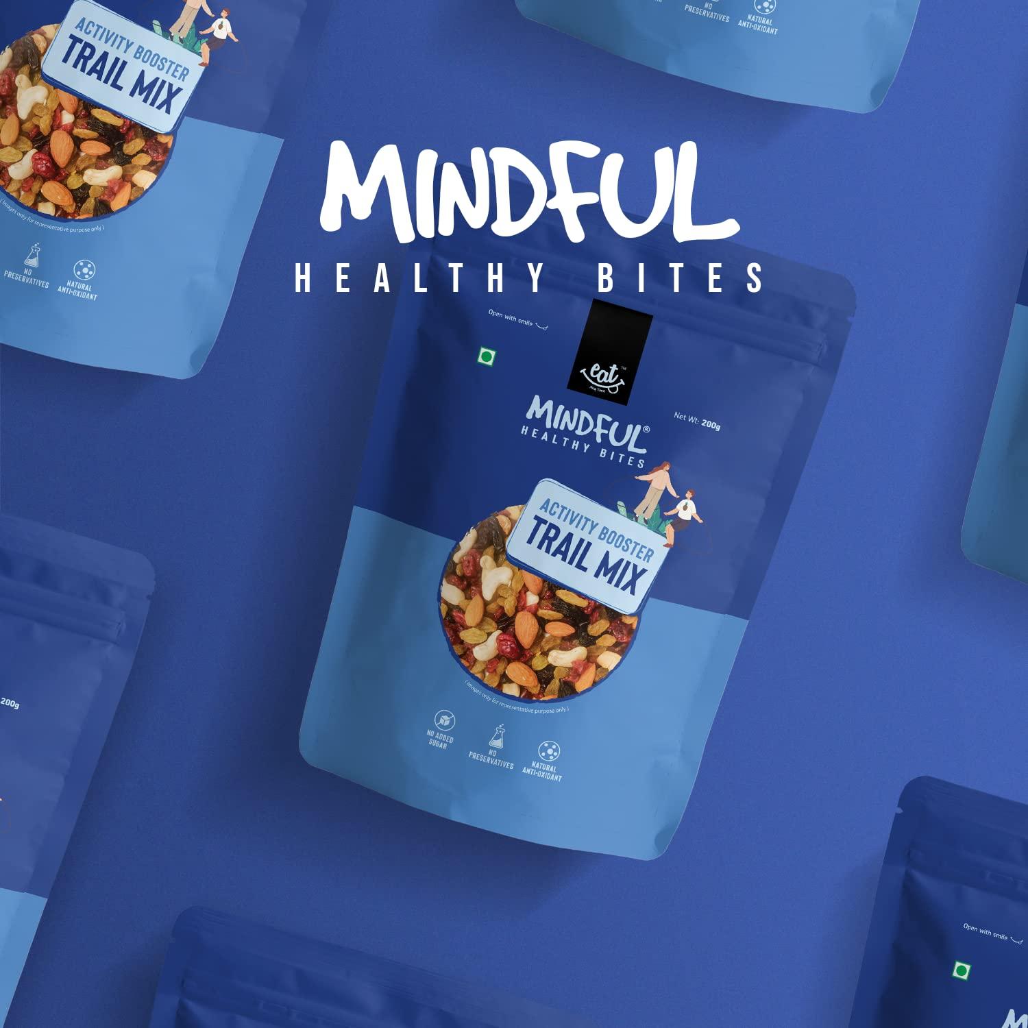 EAT Anytime EAT Anytime Mindful Healthy Activity Booster Trail Mix | No Preservatives & No Added Sugar | Natural Antioxidant | High Energy & Protein | Premium Trail Mix with Healthy Snacks | Activity Booster Trail Mix - 200gm