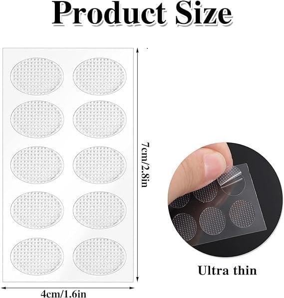 MIVVA MIVVA Ear Lobe Support For Earrings | Ear Stickers For Heavy Earrings | Invisible Earlobe Supporter | Ear Lock Supporting Patches | Ear Lock Sticker (Pack Of 10 Pieces)