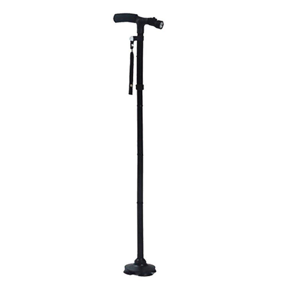 GOPINATH SHOPPE GPNT Trusty Cane - Sturdy Folding Cane with Built-in Lights Portable Old Man Stick Ultra-light Handle LED Light Folding Old Man Safety Walking Stick