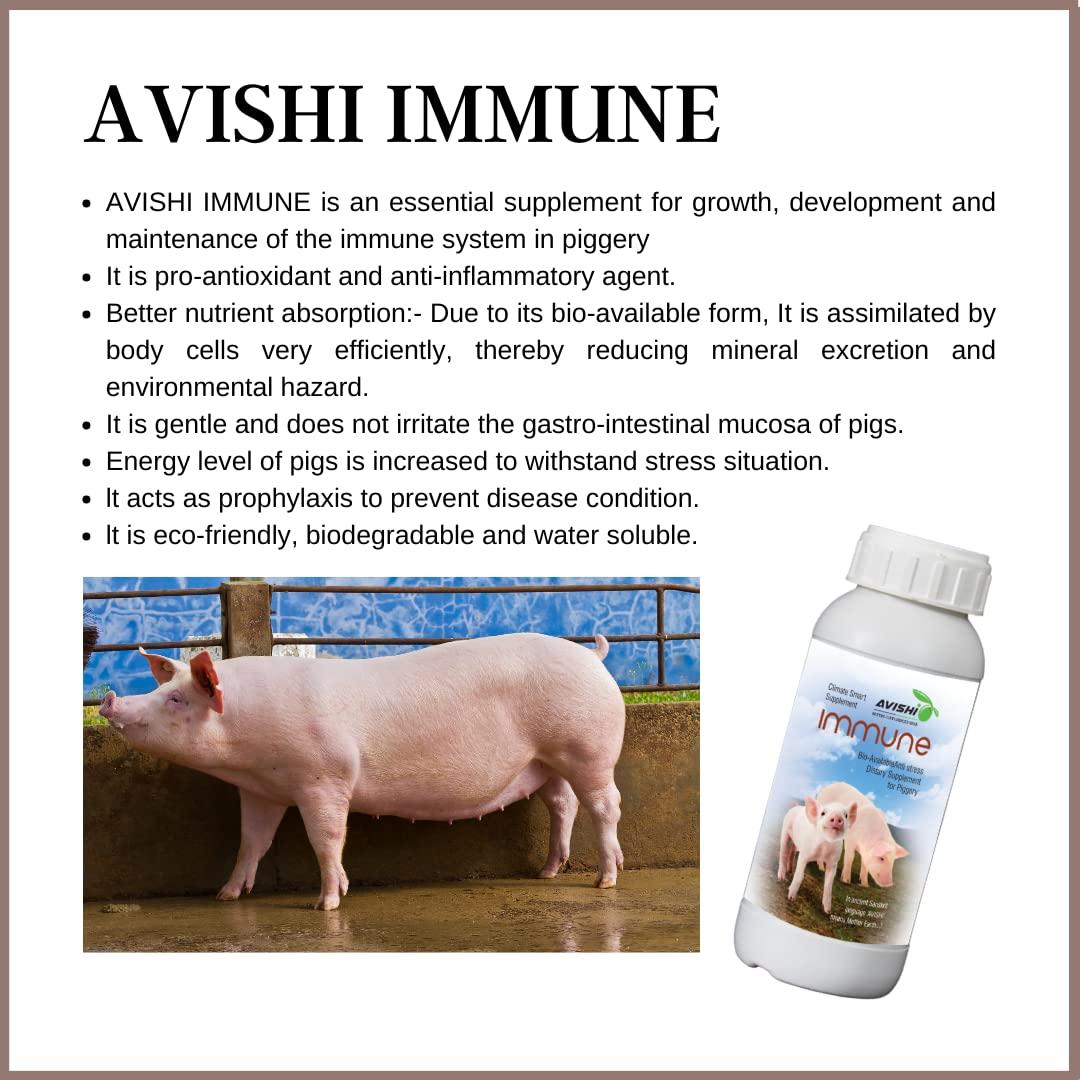Avishi Avishi Immune (Anti Stress) Bio-Available Dietary Supplement for Piggery (250 ML)