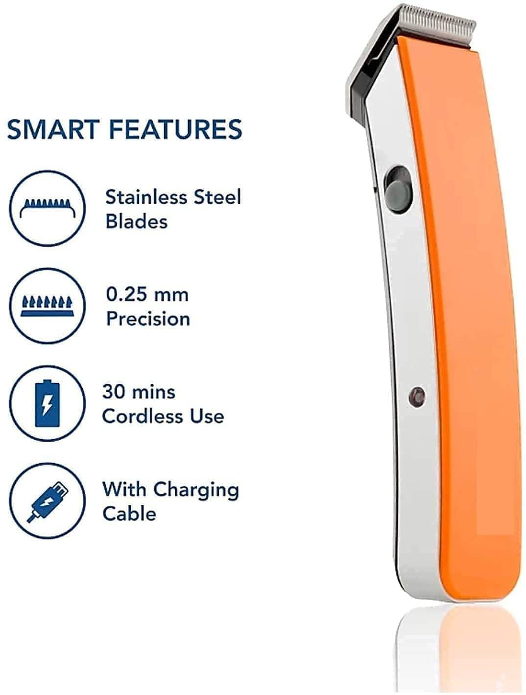 PIPALIYA PIPALIYA Rechargeable Cordless Men Trimmer Shaver Machine for Beard & Hair Styling with 3 Extra Clips | Hair Clipper for Men & Boys | Multi-color | Pack of 1