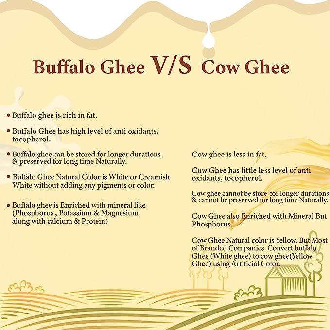 LEELADHAR Liladhar Buffalo Desi Ghee Clarified Butter Danedar Ghee 100% Unadulterated Pure Fresh Desi Ghee Improves Bone Health and Digestion No Added Preservatives Shuddh Ghee (Pack of 2 500 Gr)