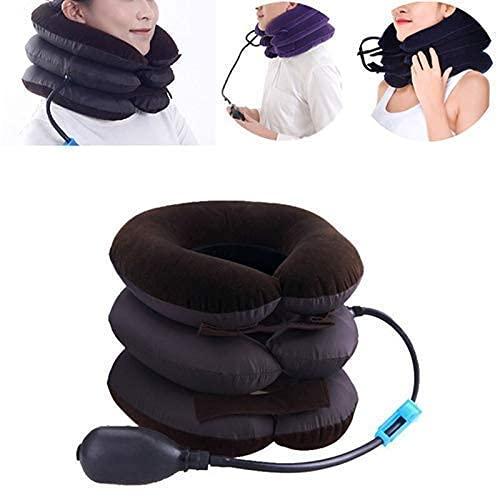 SVK DREAM SVK DREAM 3 Layer Cervical Neck Air Traction Device and Collar Brace, Inflatable & Adjustable Neck Stretcher Support, Neck Brace Pillow for Chronic Neck Pain Relief For Men & Women