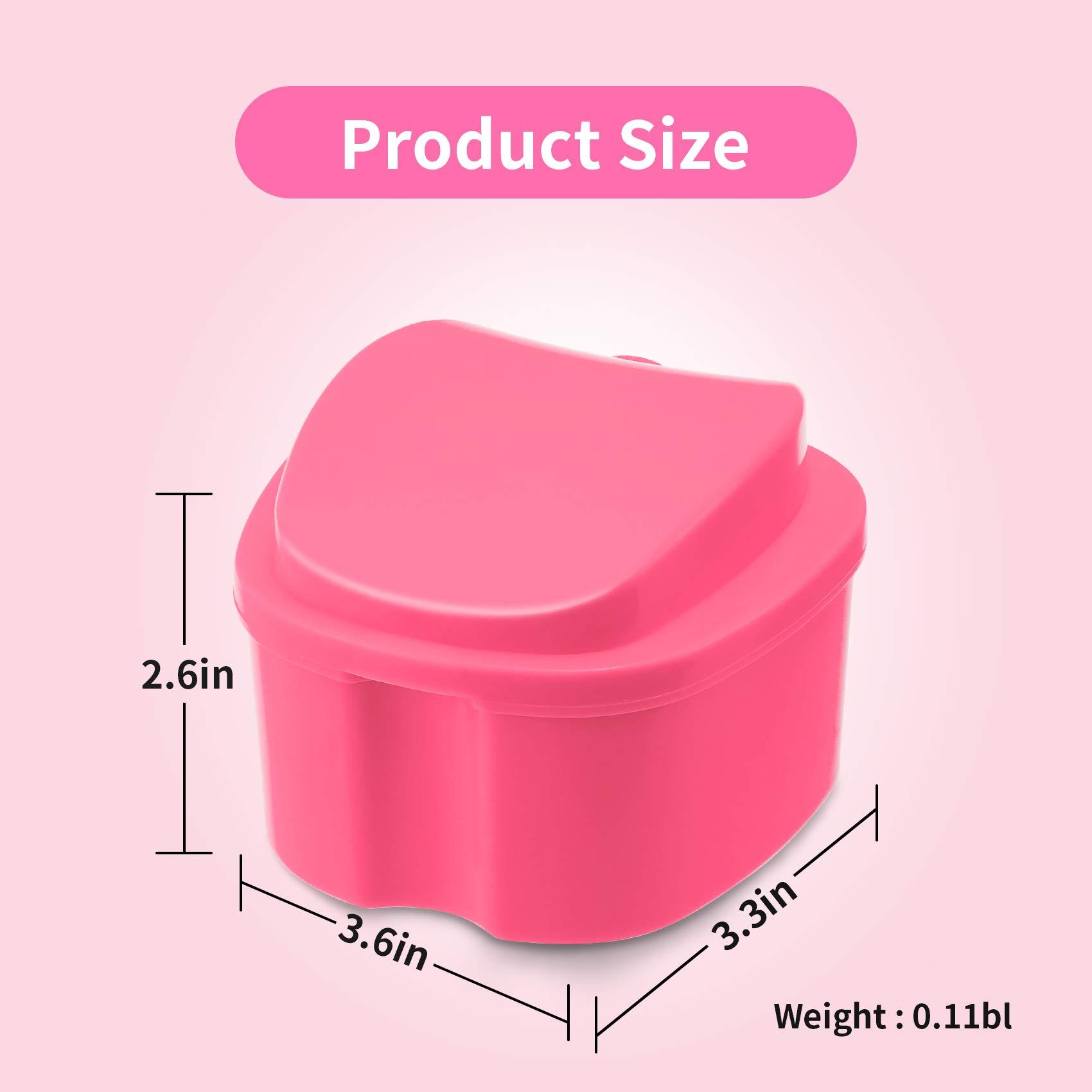 Annhua Annhua Denture Retainer Container Case Cleaning,Denture Bath Box False Teeth Storage Box - Leak Proof and Lid Waterproof