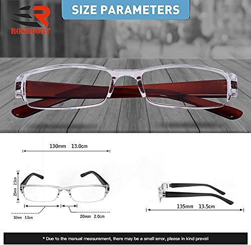 JaniFaoul JaniFaoul Unisex Rectangular Reading Glasses for omen men Trendy Readers Light Filtering Glasses (Brown, 1.5)