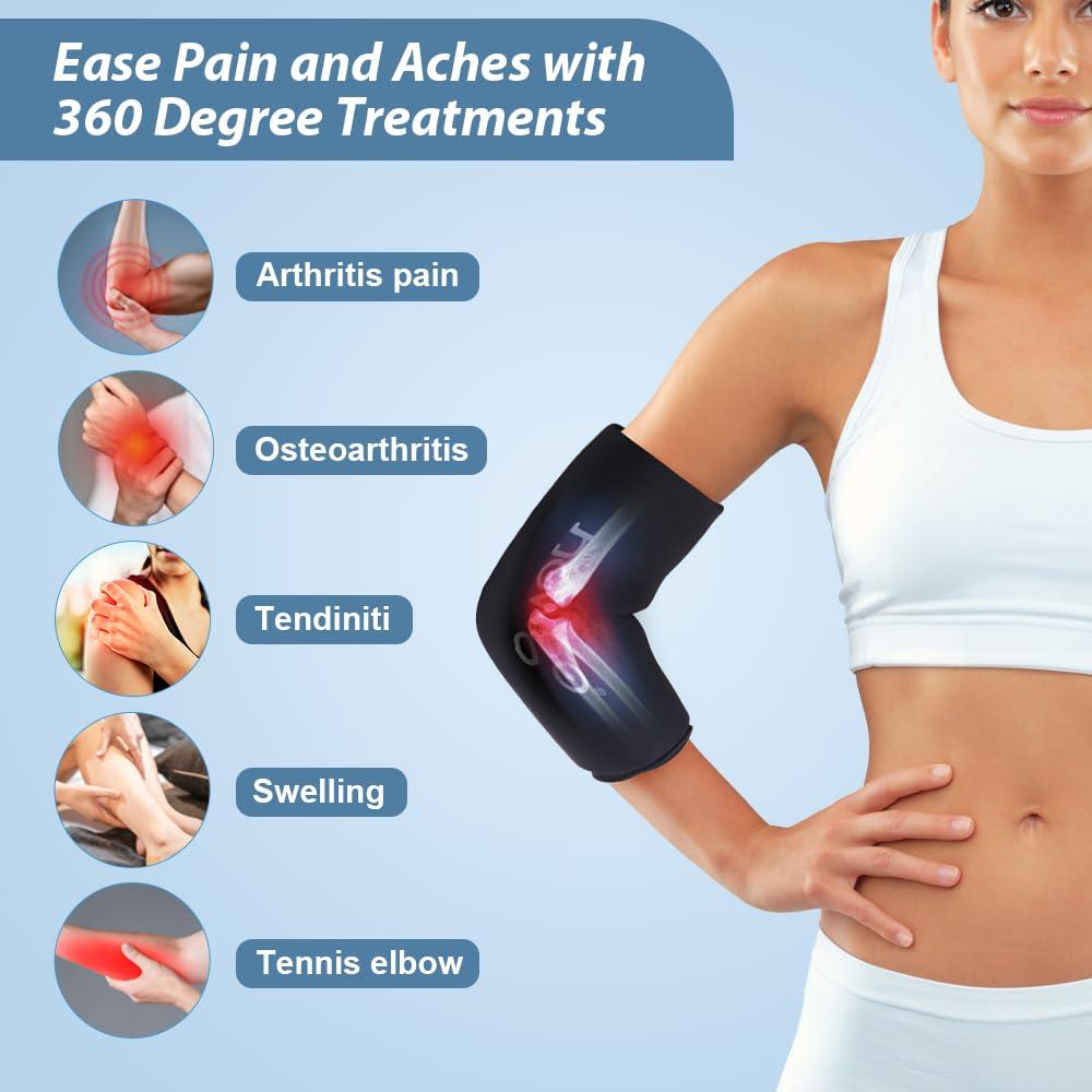 NEWGO NEWGO Elbow Ice Pack for Tendonitis, Elbow Ice Wrap Ice Sleeve Arm Flexible Ice Packs Cold Therapy Compression Ice Sleeve for Elbow, Knee, Calf Pain Relief, Inflammation, Injuries