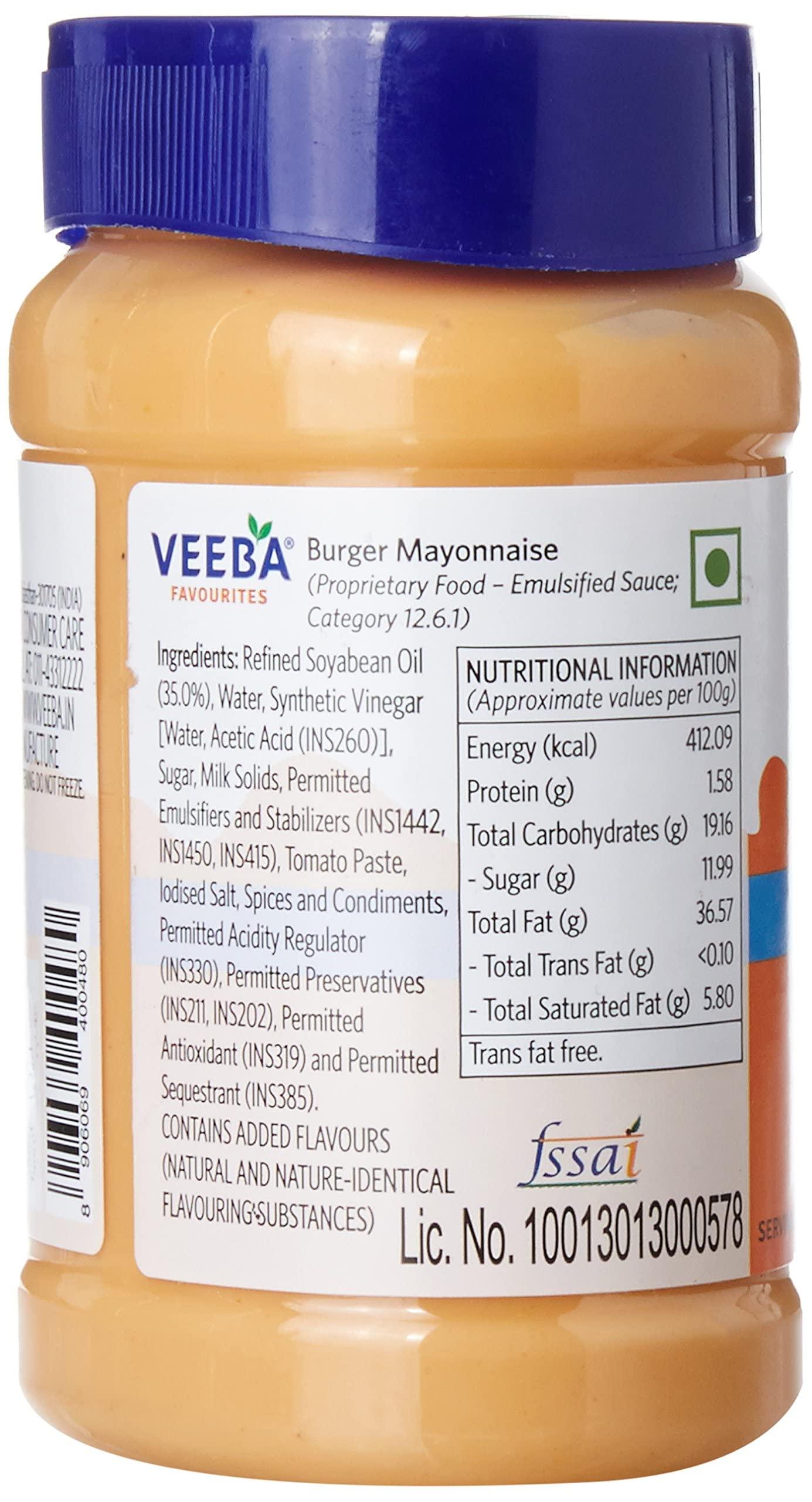 VEEBA VEEBA BURGER MAYONNAISE (PACK OF 4*) 1 kg (Pack of 4)