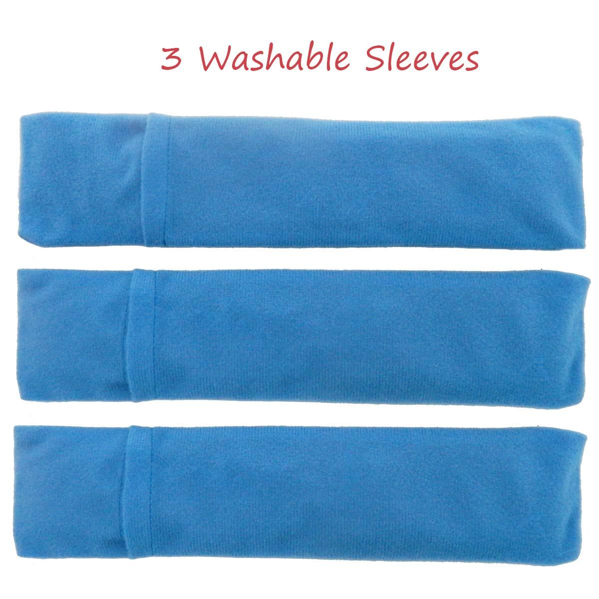 HI FINE CARE Reusable Perineal Cooling Pad for Postpartum & Hemorrhoid Pain Relief, Hot & Cold Packs for Women After Pregnancy and Delivery, 2 Ice Pack and 3 Cover (Blue)