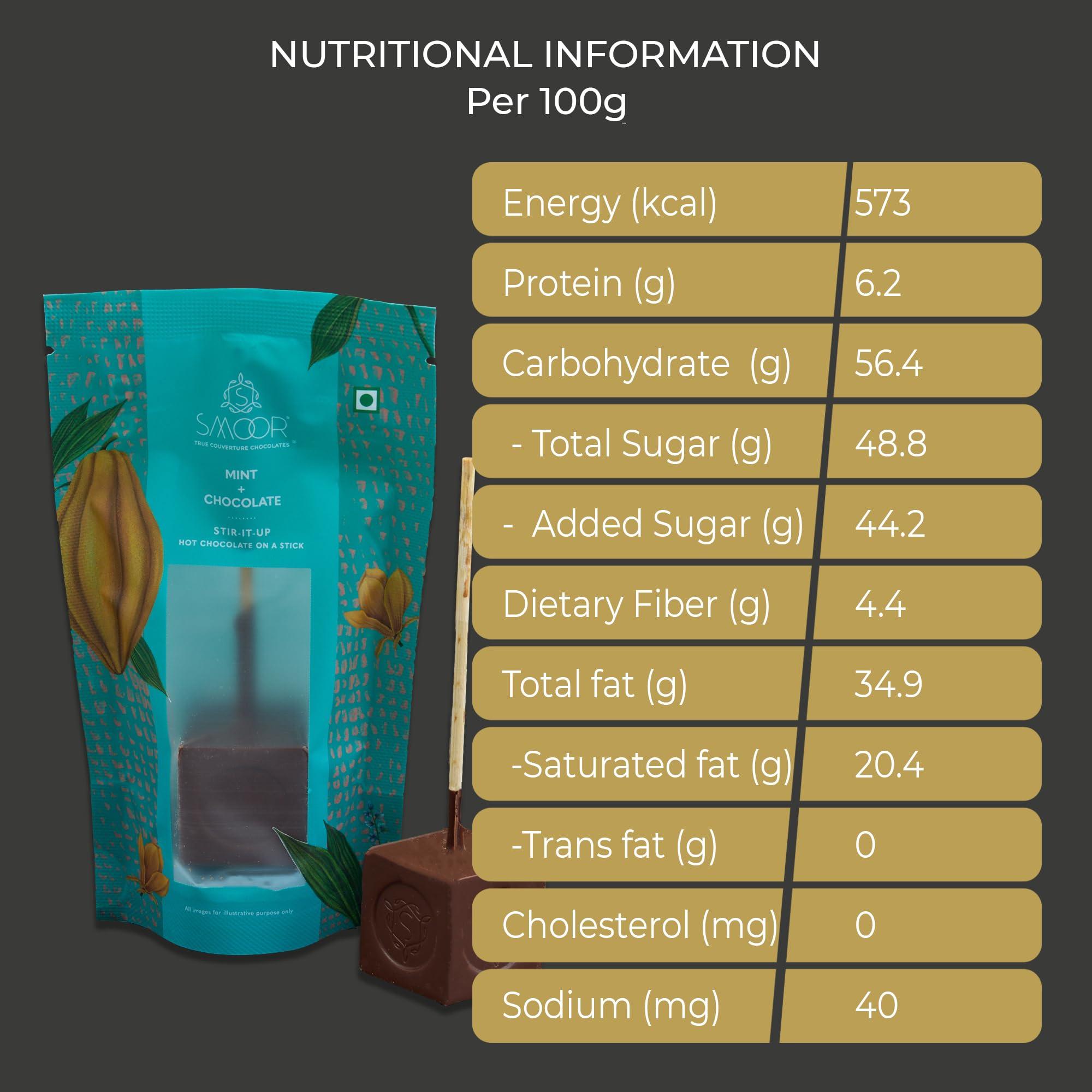 SMOOR SMOOR Stir-it-Up Mint Hot Chocolate Cubes | DIY dissolvable hot chocolate on a stick | 1 cube makes 1 cup hot chocolate |Perfect For Snacking & Gifting | 90gm (Pack of 3) (Mint)