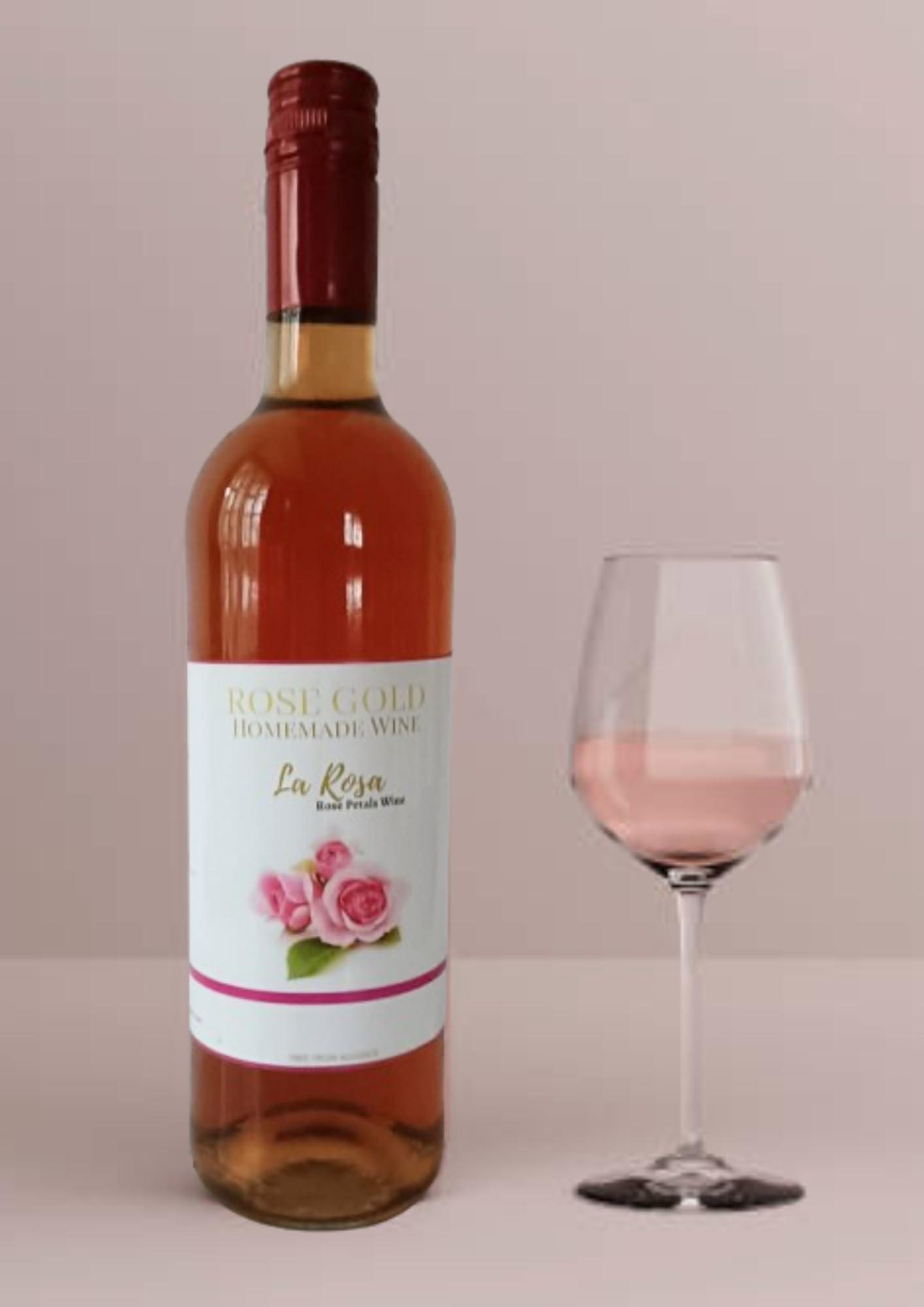Rosegold Rosegold-La Rosa-Homemade fermented Rose Petal\'s wine -375ml