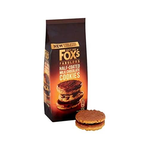 Foxs Fox's Fabulous Half Coated Milk Chocolate Cookies, 6.1 oz / 175 g