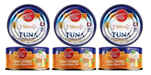 Golden Prize Golden Prize Tuna Chunk in Soyabean Oil (185 gm Each - Pack of 3 )