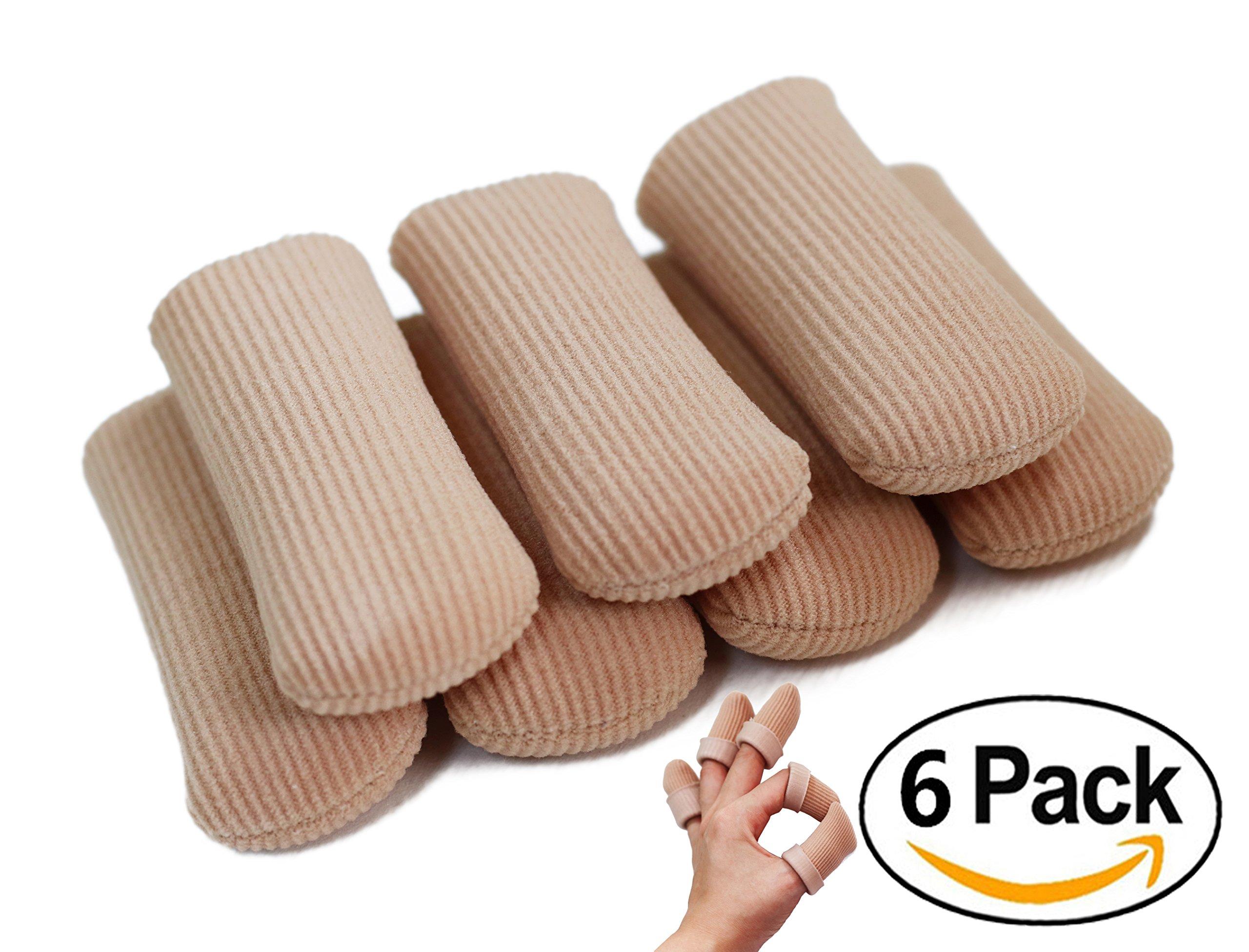 ERGOfoot ERGOfoot 6 Pack Toe Caps Close Finger Toe Sleeve Tubes Toe Protectors Gel Rubbing Tube to Prevent Bunions, Hammertoes, Callus, Corn, Blisters(Diameter 1.5cm)