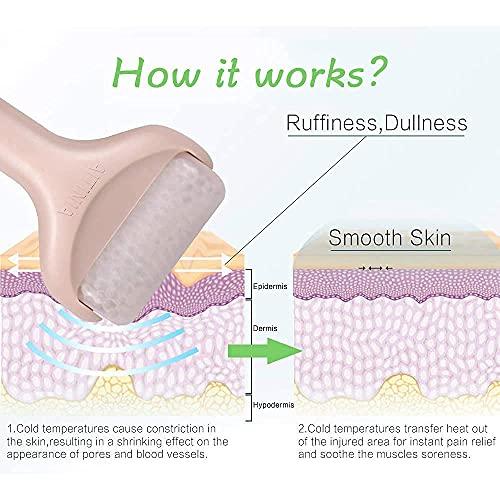 ACP ACUPRESSURE ACP ACUPRESSURE Roller Face Massager Facial Skin Care Tool with Cooling Gel for Face and Eyes, Puffiness and Pain Relief for Women & Men